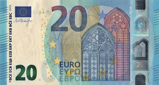 Detalles únicos de los billetes de 20 euros